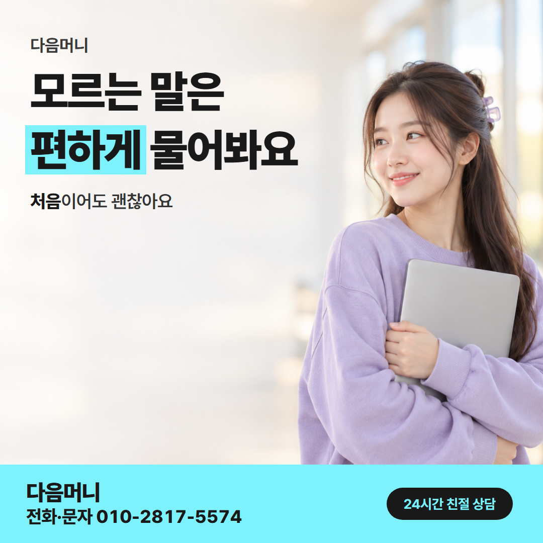 다음머니 카드깡 방법 기본 구조 안내